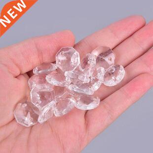 50PCS 14mm Crystal Glass Prisms Octagonal Beads Pendant