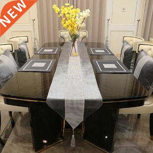 Durable Delicate Sparkly Strip Tassels Tablecloth