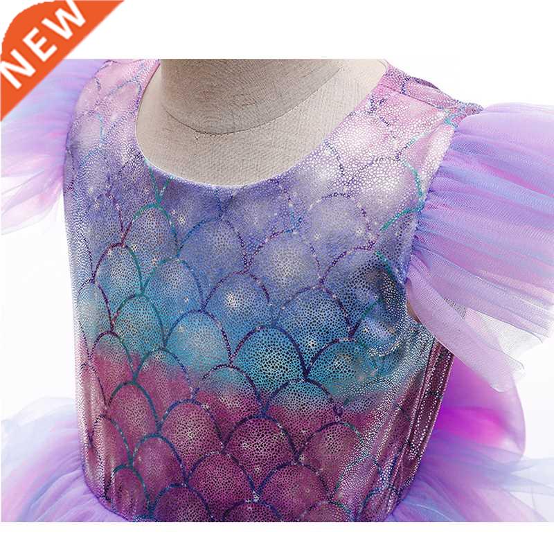 Mermaid Ariel Princess Girl Dress Cosplay Costumes for Kids
