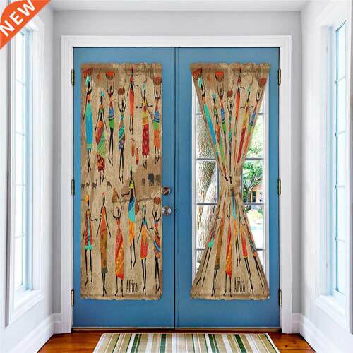 African Woman Dance Ethnic Culture Vase Door Curtains for