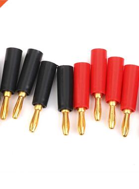 4mm Gold Plted Bnn Plug Connectors Speker 10pcs Blck+R