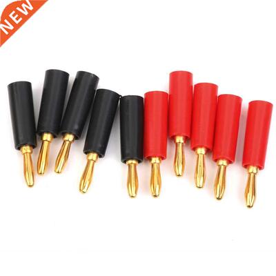 4mm Gold Plted Bnn Plug Connectors Speker 10pcs Blck+R