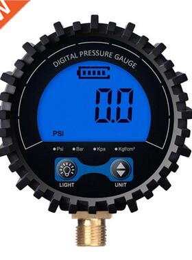 Dial Size Digital Air Pressure Gauge w/ 1/8'' 1/4 M11 NPT B