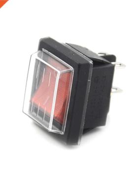 16A 250V AC / 20A 125V AC Red Button Rocker Switch With 4 Pl
