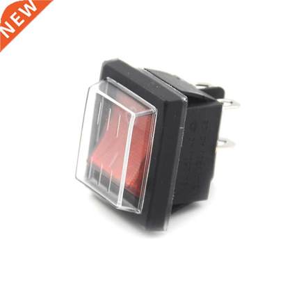 16A 250V AC / 20A 125V AC Red Button Rocker Switch With 4 Pl
