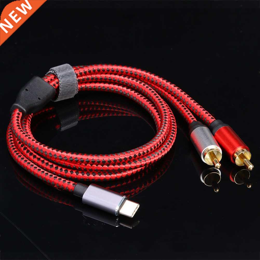 USB C RCA Audio Cable USB Type C Male to 2 RCA Male Audio Ca