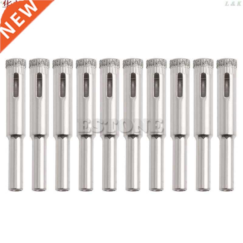 10Pcs 5mm 6mm 8mm 10mm 12mm Diamond Coated Core Drill Bits H