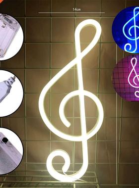 Neon Sign LED Music Note Neon Light Battery/USB Powered Colo