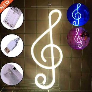 Neon Sign LED Music Note Neon Light Battery/USB Powered Colo