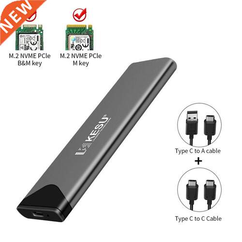 KESU PCIE M.2 NVME SSD Caddy M Key Type C USB 3.1 SSD Case