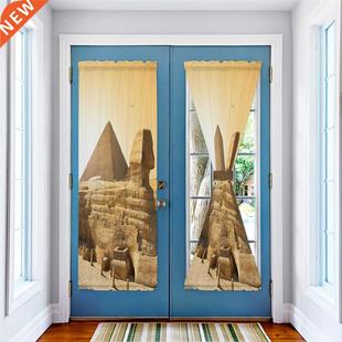 Egyptian Pyramids Door Curtains for Living Room Bedroom