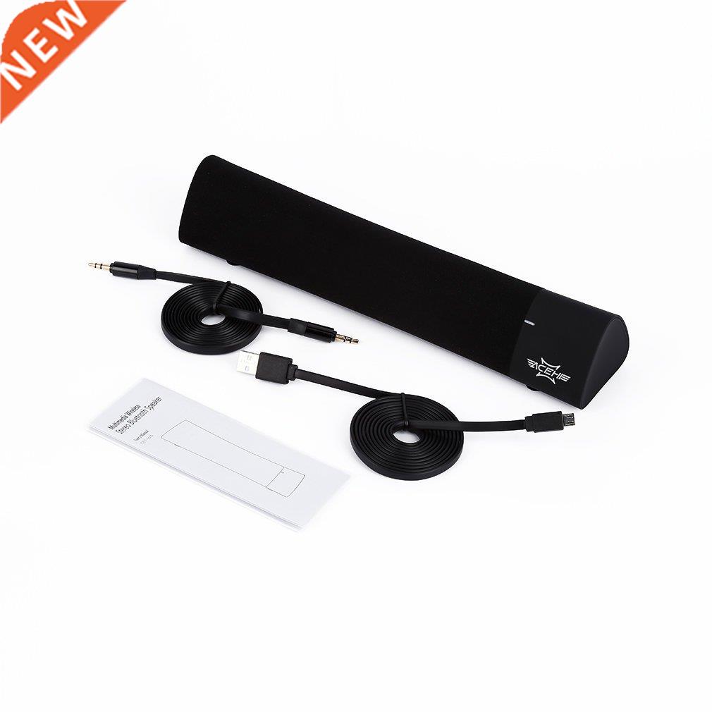 Black Mini Soundbar Compact Portable Wireless Stereo HiFi Bl