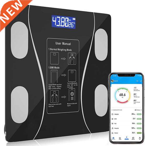 Bluetooth Body Fat Scale Smart Bathroom Scales Wireless Digi