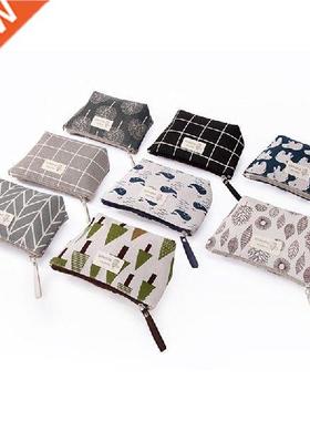 Cartoon Zipper Bag Protection Cotton Coin Purse Keychain