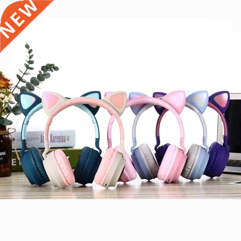 E T Cat Ear Headphones Wireless Bluetooth Ear LED Cat Ear H图片
