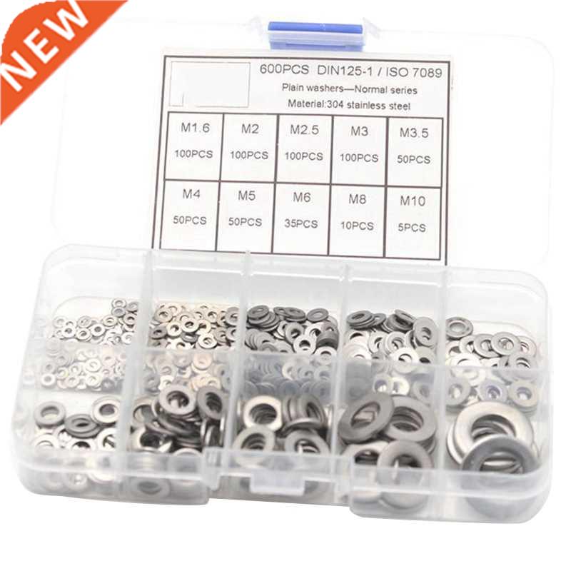 600Pcs/Set M1.6 M2 M2.5 M3 M3.5 M4 M5 M6 M8 M10 Stainless St