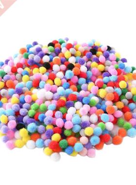 500 Pcs 10mm Soft Round Fluffy Pompoms Ball Mixed Color