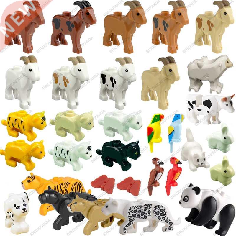 MOC City Animal Building Block Figures Goat Sheep Dog Lion P