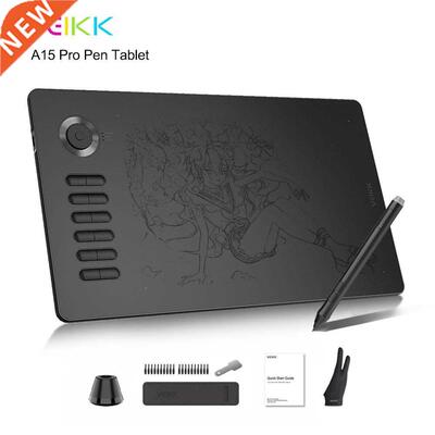 VEIKK A15 Pro Digital Drawing Tablet of 10 x 6 inch graphic