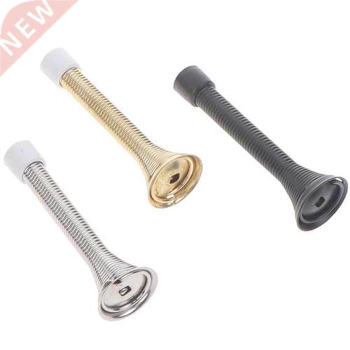 1Pc Rubber Cap Metal Door Stops Spring Stopper Wall Mounted