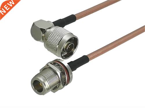 1Pcs RG142 N Female jack Bulkhead Nut to N Male Plug Right a