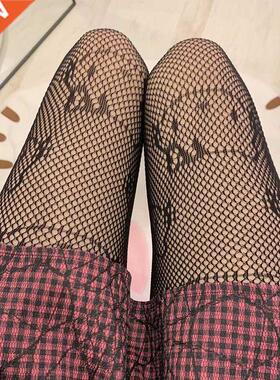 Women Breathable Thin Section Kitty Cat Nightclub Black Silk