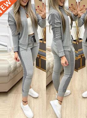 2021 Women Two Piece Set Outfits Autumn Women's Tracksuit Zi