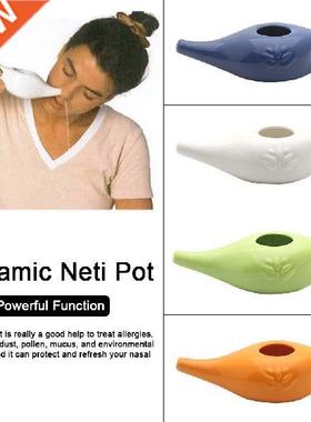 250 Ml White Ceramic Neti Pot Nose Washing Kit Yoga