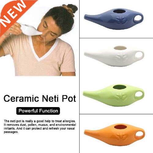 250 Ml White Ceramic Neti Pot Nose Washing Kit Yoga