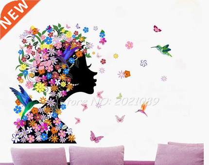 46x58cm 2016 Brand Butterflies Flower Fairy Girl Wall
