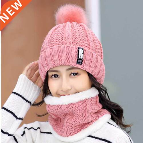 Brand Winter knitted Beanies Hats Women Thick Warm Beanie Sk