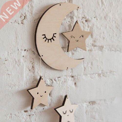 Nordic Style Home Decoration Cloud Shape Wooden Beads Wall