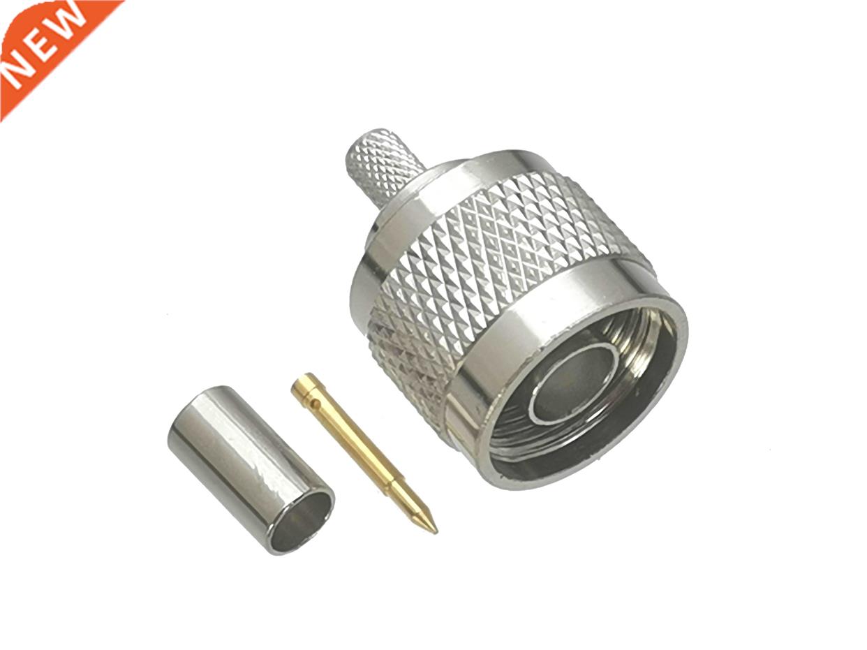10Pcs Connector N Male Plug Crimp RG58 RG142 LMR195 RG400 Ca