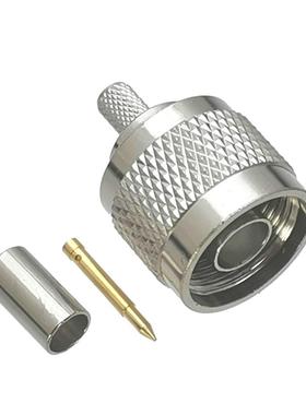 10Pcs Connector N Male Plug Crimp RG58 RG142 LMR195 RG400 Ca