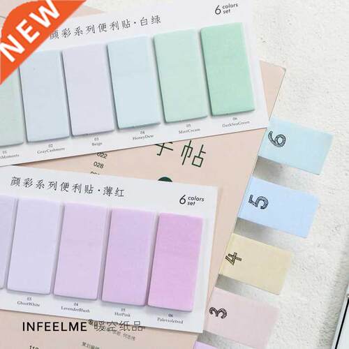 6 Colors Set Cute Novelty icky Notes Memo Pad Index icke