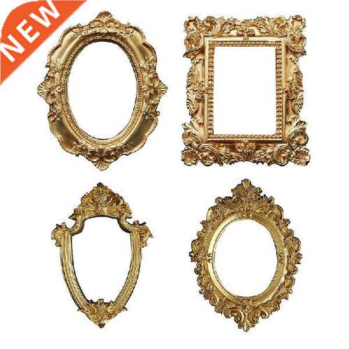 Golden Retro Photo Frame Nail Art Jewelry Decoration