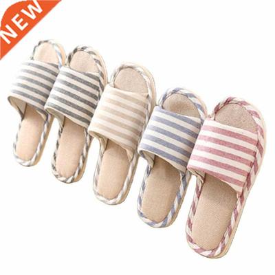 Women Indoor Slippers Floor Flat Shoes Spring Autumn Linen F