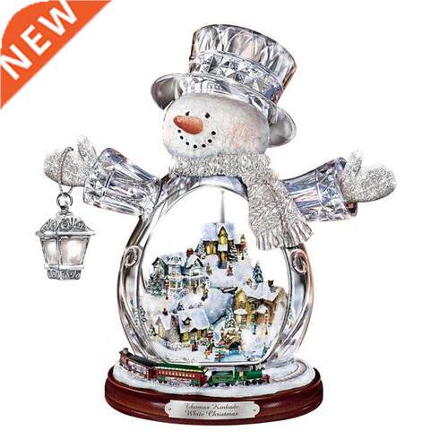 Christmas Tree Rotating Sculpture Train Decorations Paste Wi