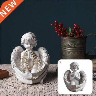 Delicate White Angel Baby Figurines Fairy Garden