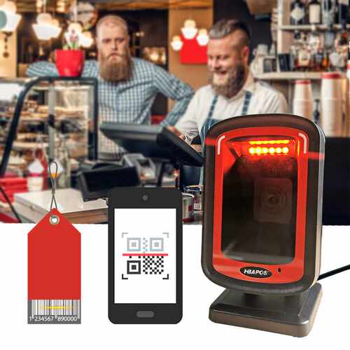 Barcode Scanner 1D 2D QR-Code Omnidirectional Desktop high-p
