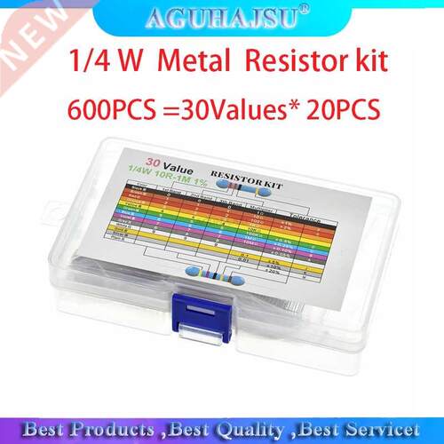 600PCS 0Values* 20PCS 1% 1/4 W resistor pack set diy Metal
