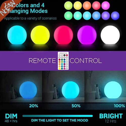 RGB 16 Color LED Solar Lights Floating Pool Lamp IP67