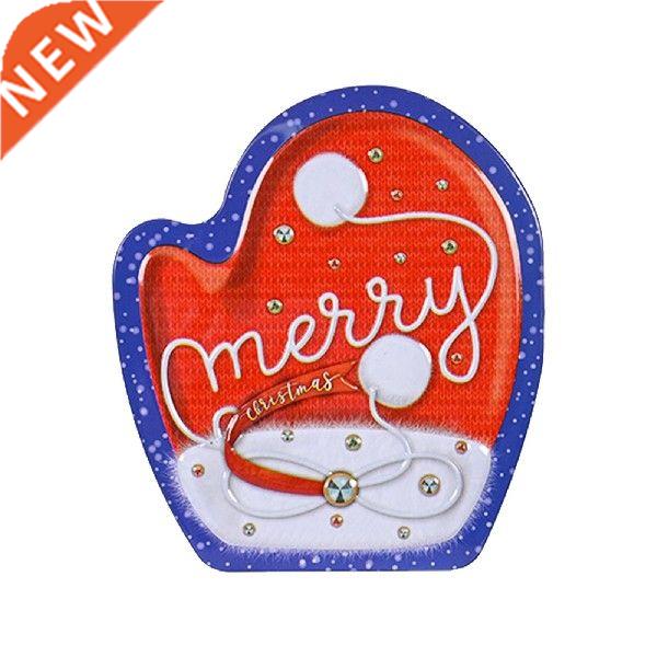 1pc Christmas Metal Candy Tins Decorative Round Tinplate