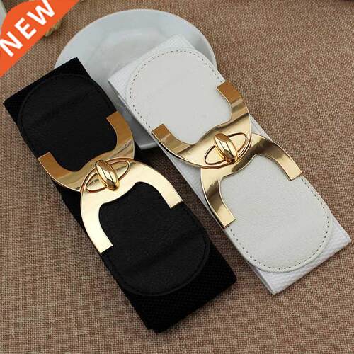 2022 New Fashion Korean Style Buckle Elastic Wide Belt Wide