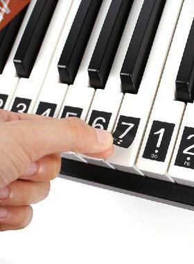 51/61/88 Key Piano Stickers Electronic Keyboard Label Note