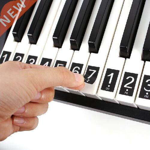 51/61/88 Key Piano Stickers Electronic Keyboard Label Note
