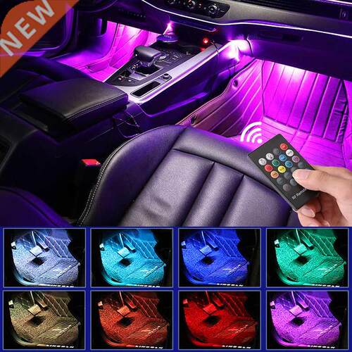 LED Car Foot Light Ambient Lamp With USB Wireless Remote Mus