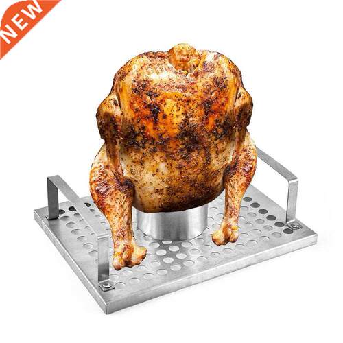 BBQ Roasting Holder Grill Stainless Steel Beer Can Chicken