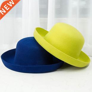 New Wool Hat 100% Hats For Women Dome Cap Warm Personality E