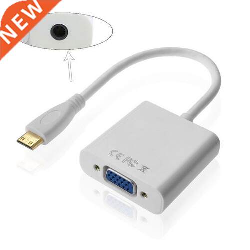 Type C Mini HDMI Input to VGA Female Output with .5mm Audio